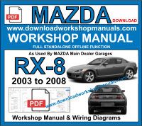 Mazda RX8 Workshop Repair Manual pdf
